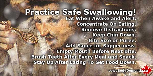 Reduce Dementia-related Swallowing Problems. Swallow Safely and Avoid Aspiration -- photo/graphic