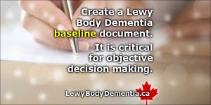 Document your Lewy Body Dementia basline | graphic