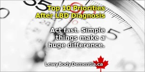 Top-10 Priorities after Lewy Body Dementia Diagnosis | Lewy.ca graphic